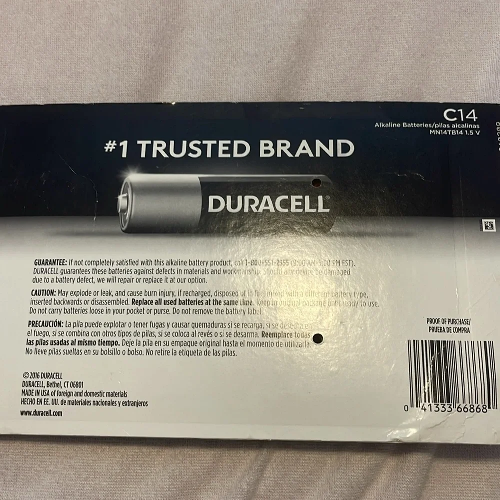 Duracell Coppertop Alkaline C14 Batteries, 16 Count